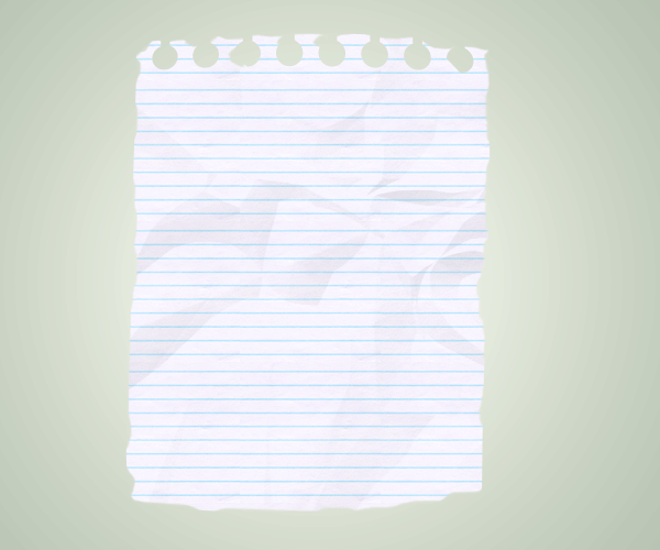 Wrinkled Notepad Paper Effect