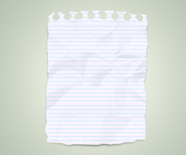 Wrinkled Notepad Paper Effect