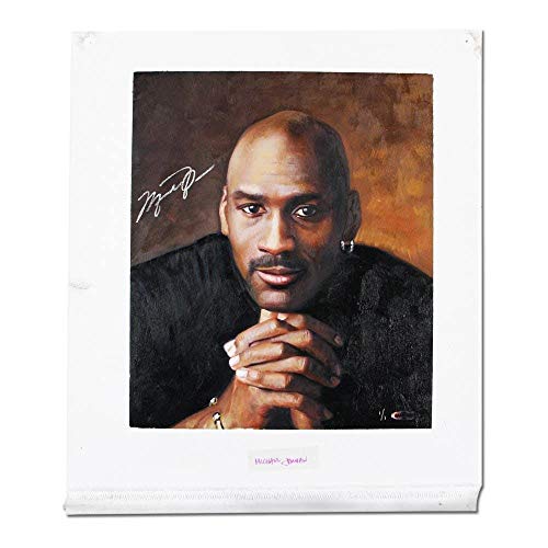 Michael Jordan Autographed Goodwin Portrait Original Card Art - Upper Deck - Autographed NBA Art