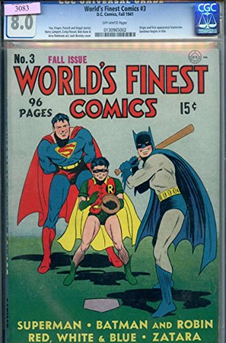 WORLD'S FINEST #3 CGC 8.0 OW PAGES