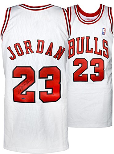 Michael Jordan Chicago Bulls Autographed 1997-98 Mitchell & Ness White Jersey - Upper Deck - Autographed NBA Jerseys