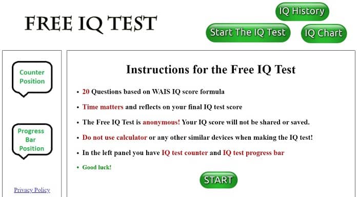 FreeIQTest